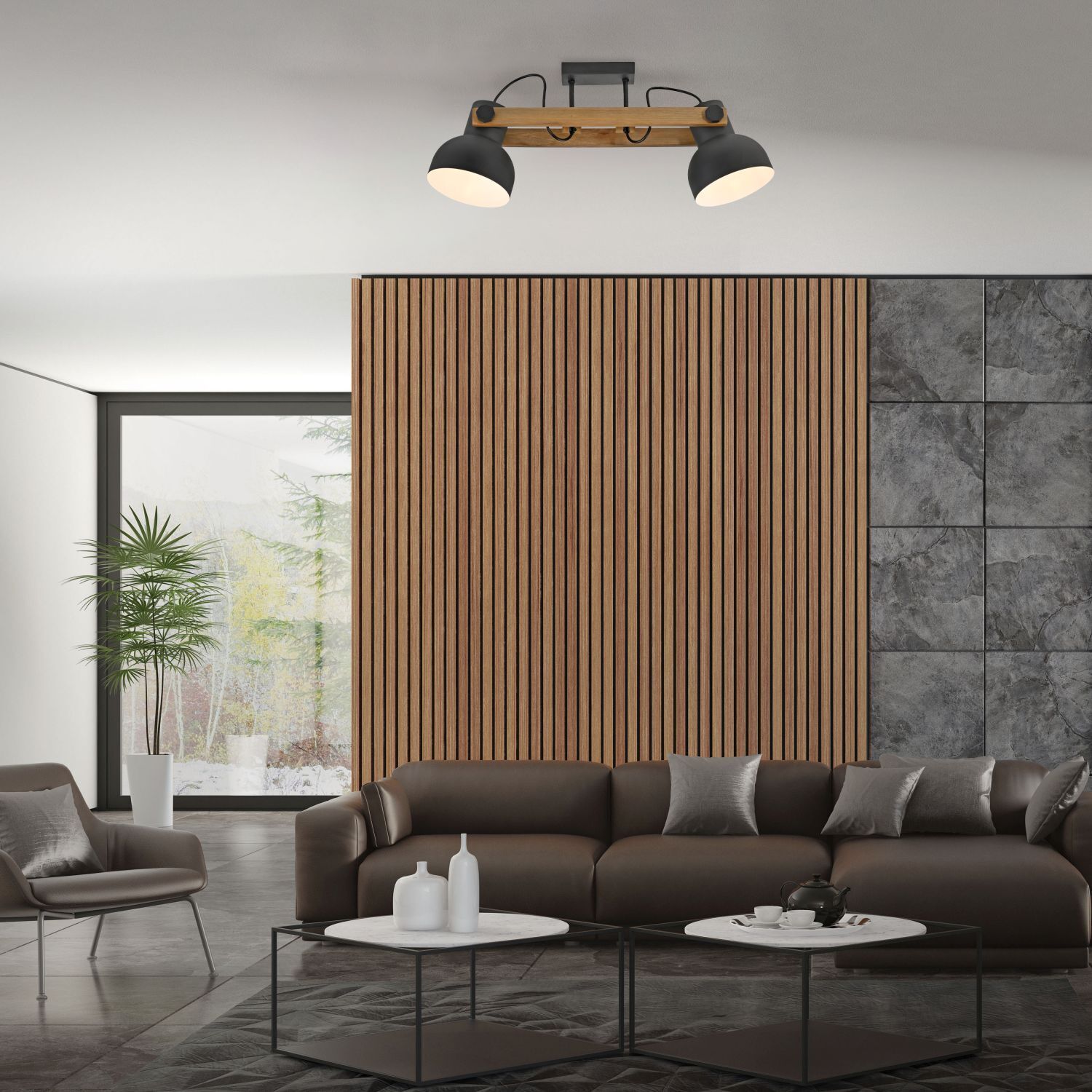 Drinnen, Innenarchitektur, Paneele aus Holz