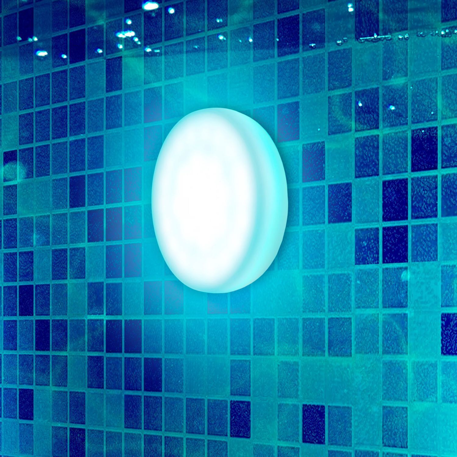 LED Poolleuchte ohne Bohren Farbwechsel dimmbar IP68 Ø 12 cm Beleuchtung, Luftballon, Leicht, Sphäre