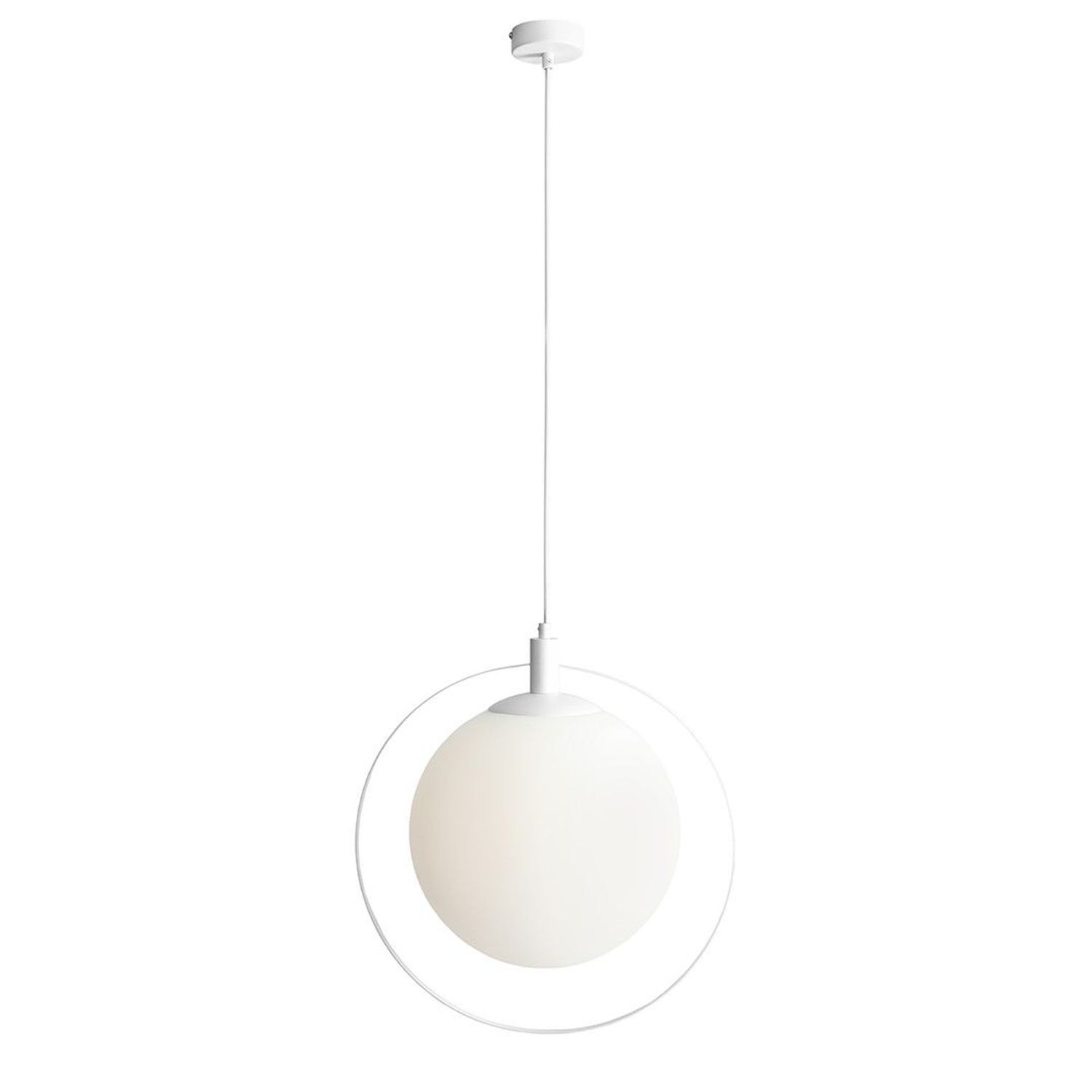 Suspension moderne métal verre anneau E27 faible éblouissement