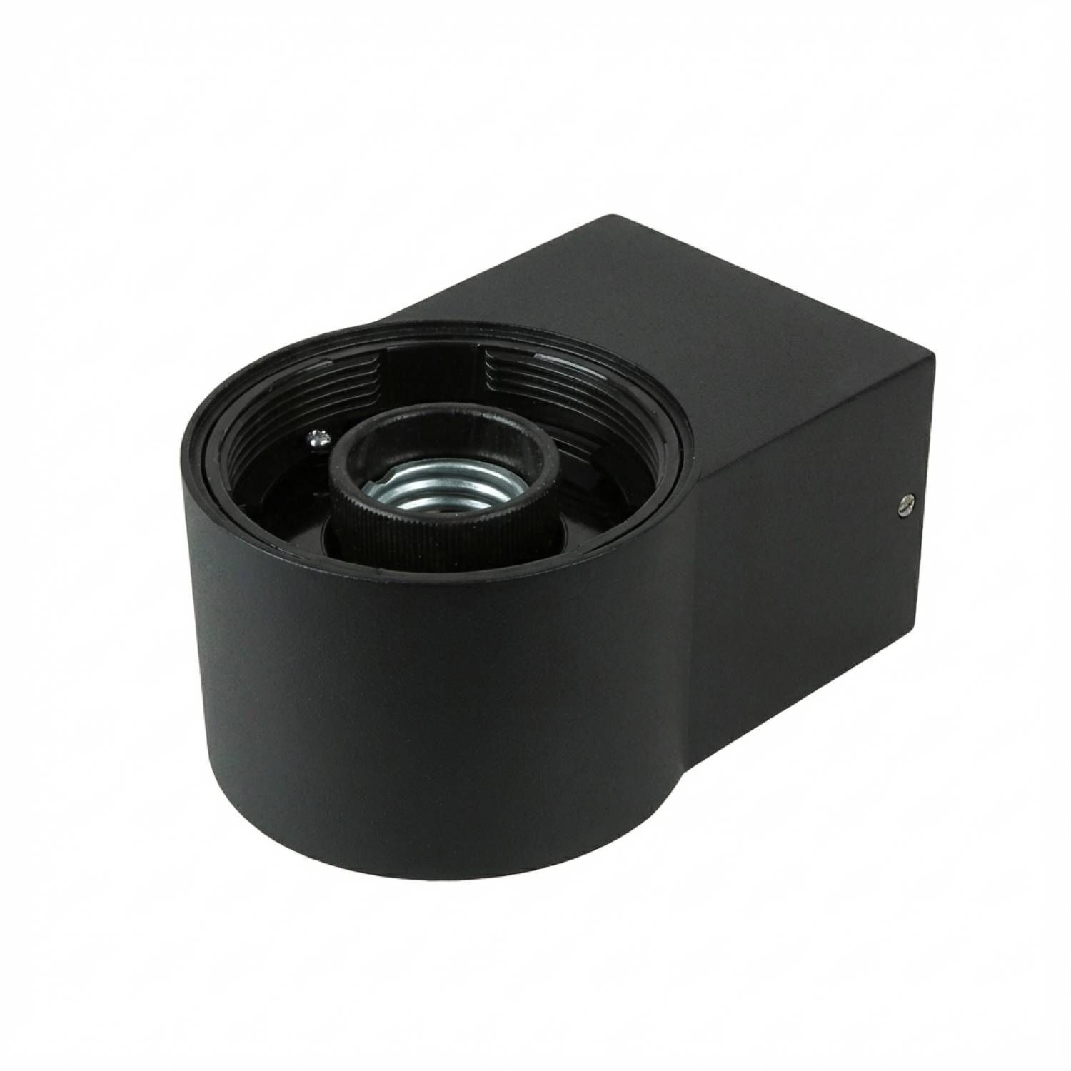 Lichtadapter, Lampenfassung, Sockel, Metall, Schwarz