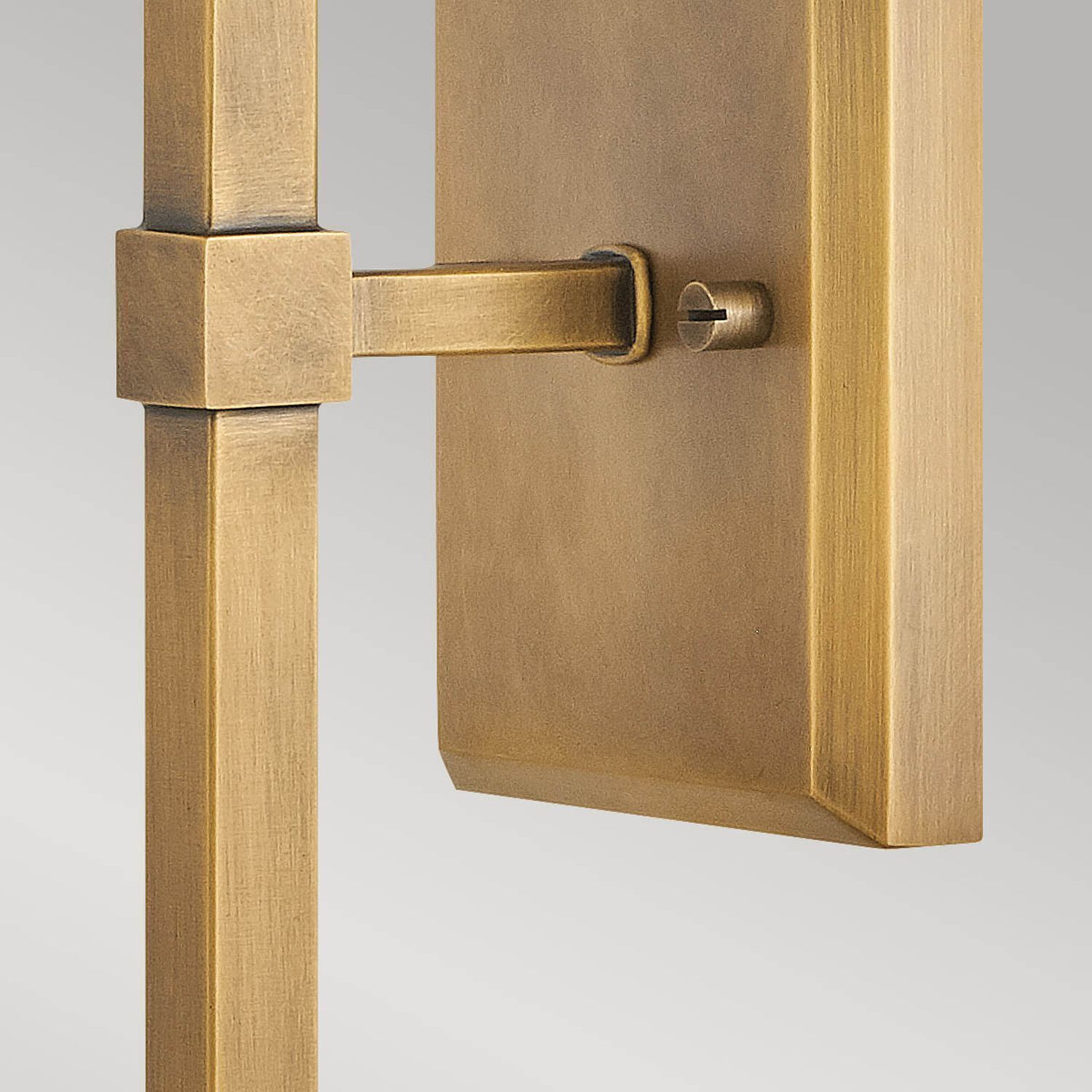 Wandleuchte Metall Stoff H: 45,6 cm Jugendstil E14 Griff, Tür, Kreuz, Symbol