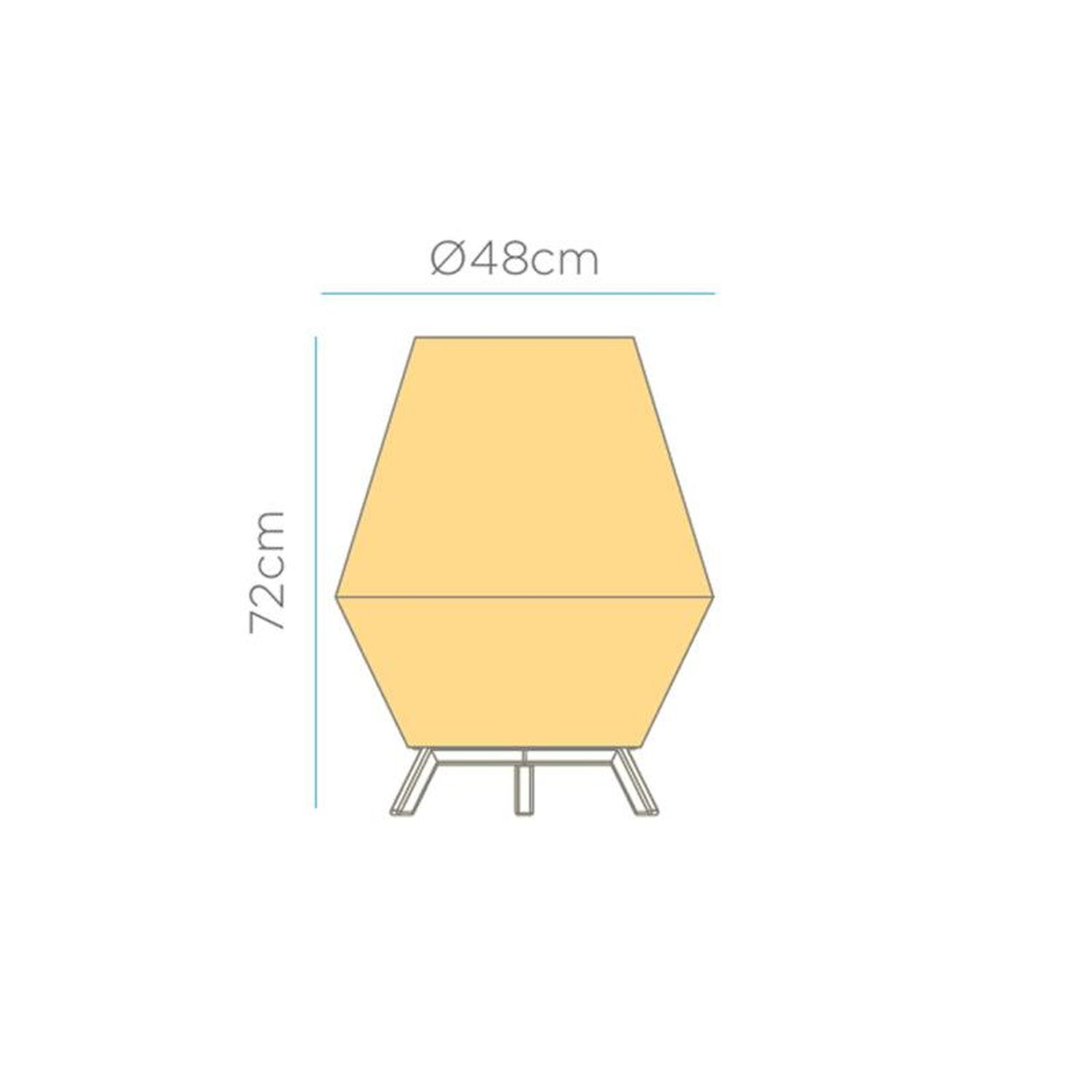Lampe de table LED à l'extérieur IP54 72 cm Rattan Dimmer Télécommande