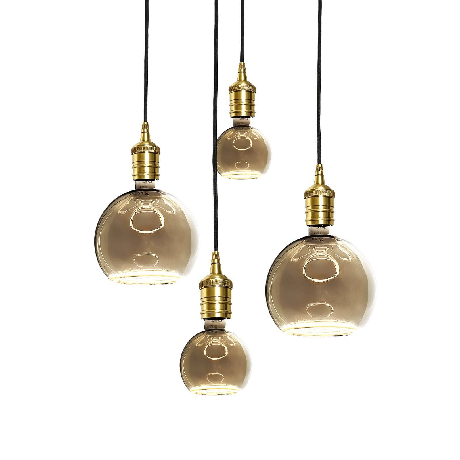 Suspension à 4 flammes E27 D : 40 cm laiton fer Licht