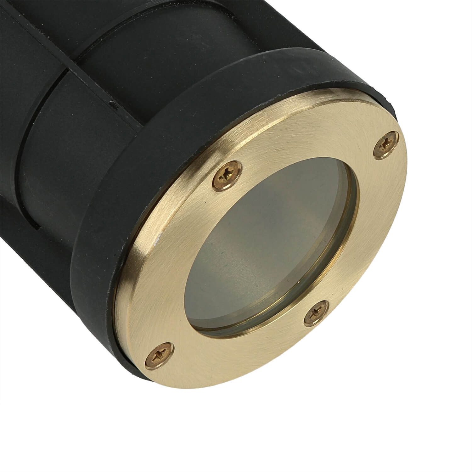 Messing Einbauleuchte rund IP54 GU10 außen Ø10,5cm