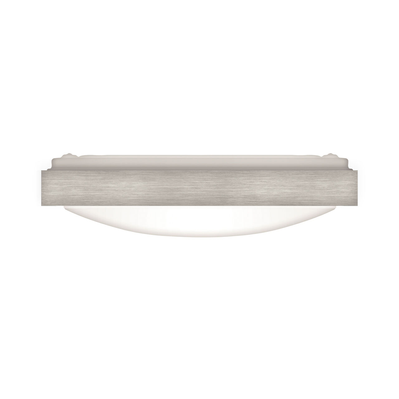 LED Badezimmerleuchte IP44 B: 27 cm in Silber Weiß 4000 K Decke Wandleuchte, LED-Leuchte, Brushed-Nickel, Kunststoffgehäuse, Schutzglas-Design
