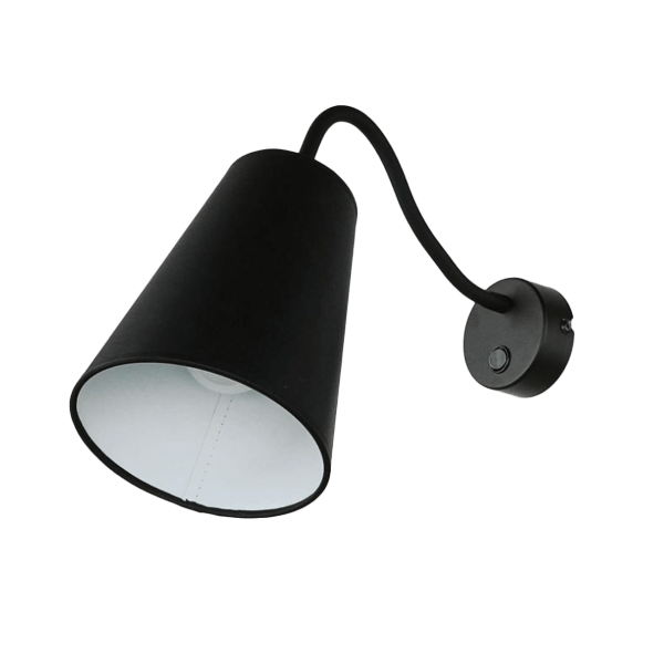 Wandleuchten Wandleuchte, Wandlampe, Schwenkarm, Schwarz, Kopf-Lampe