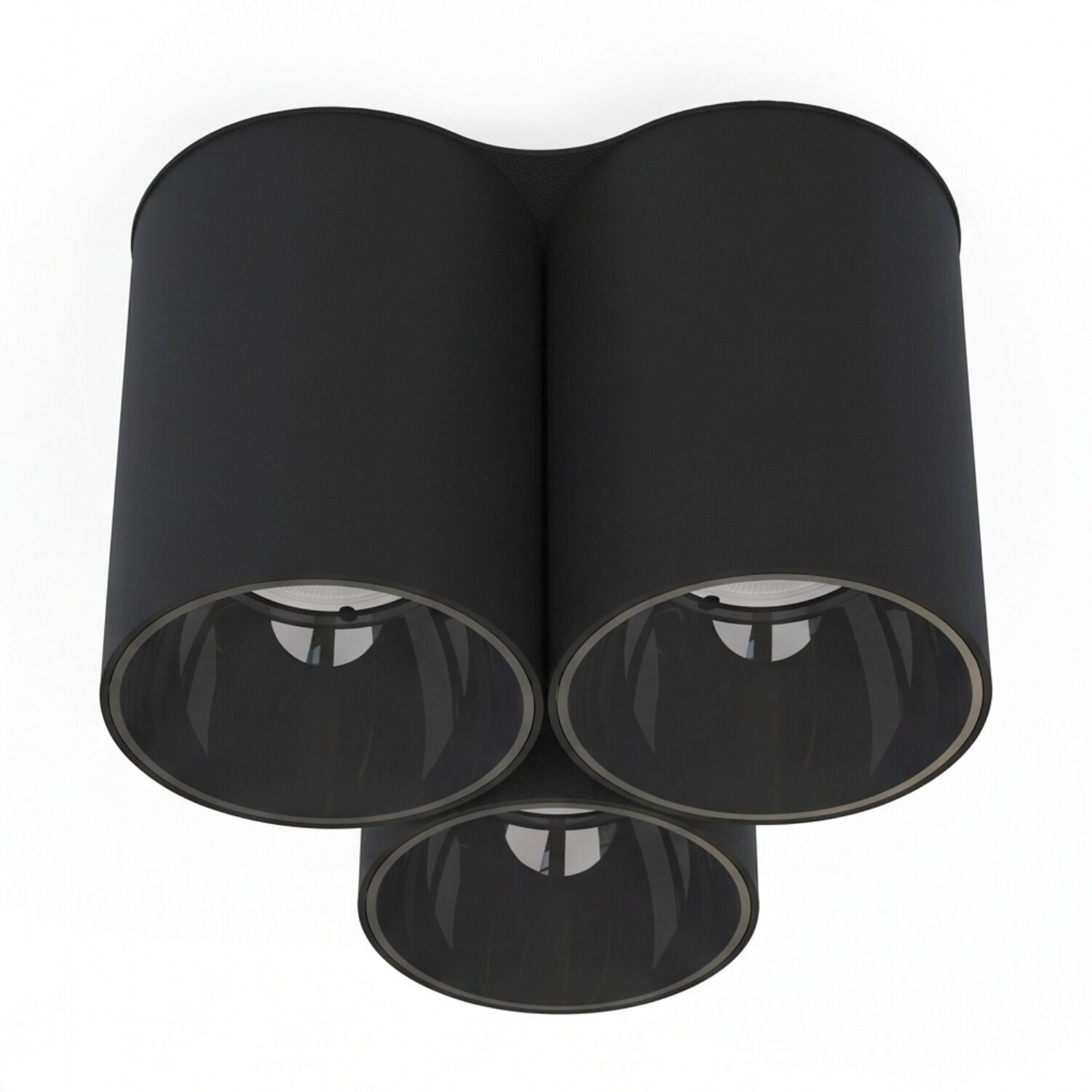 Aufbauspot Lampe Schwarz 3-flammig GU10 Modern