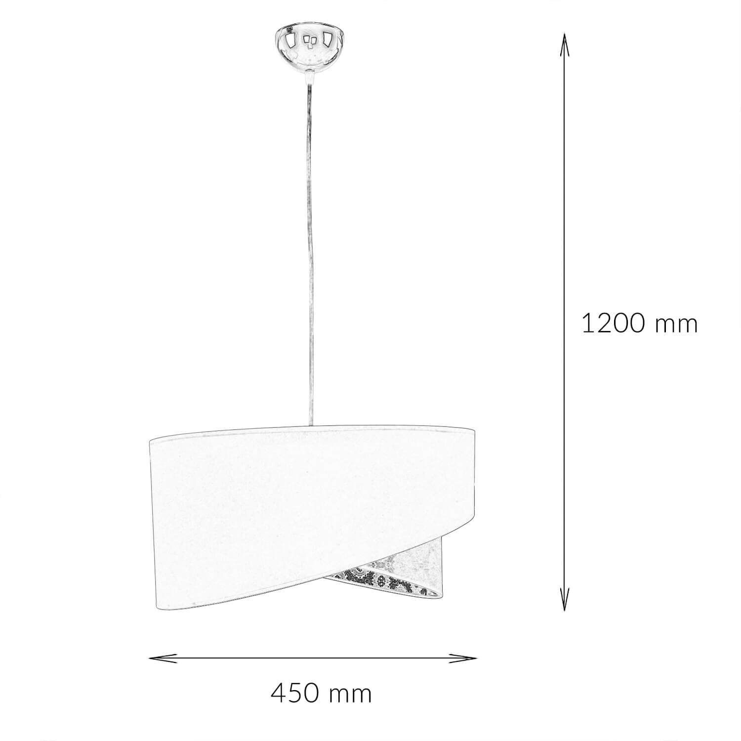 Graue Hängelampe Stoff Spitze SELMA Schlafzimmer
