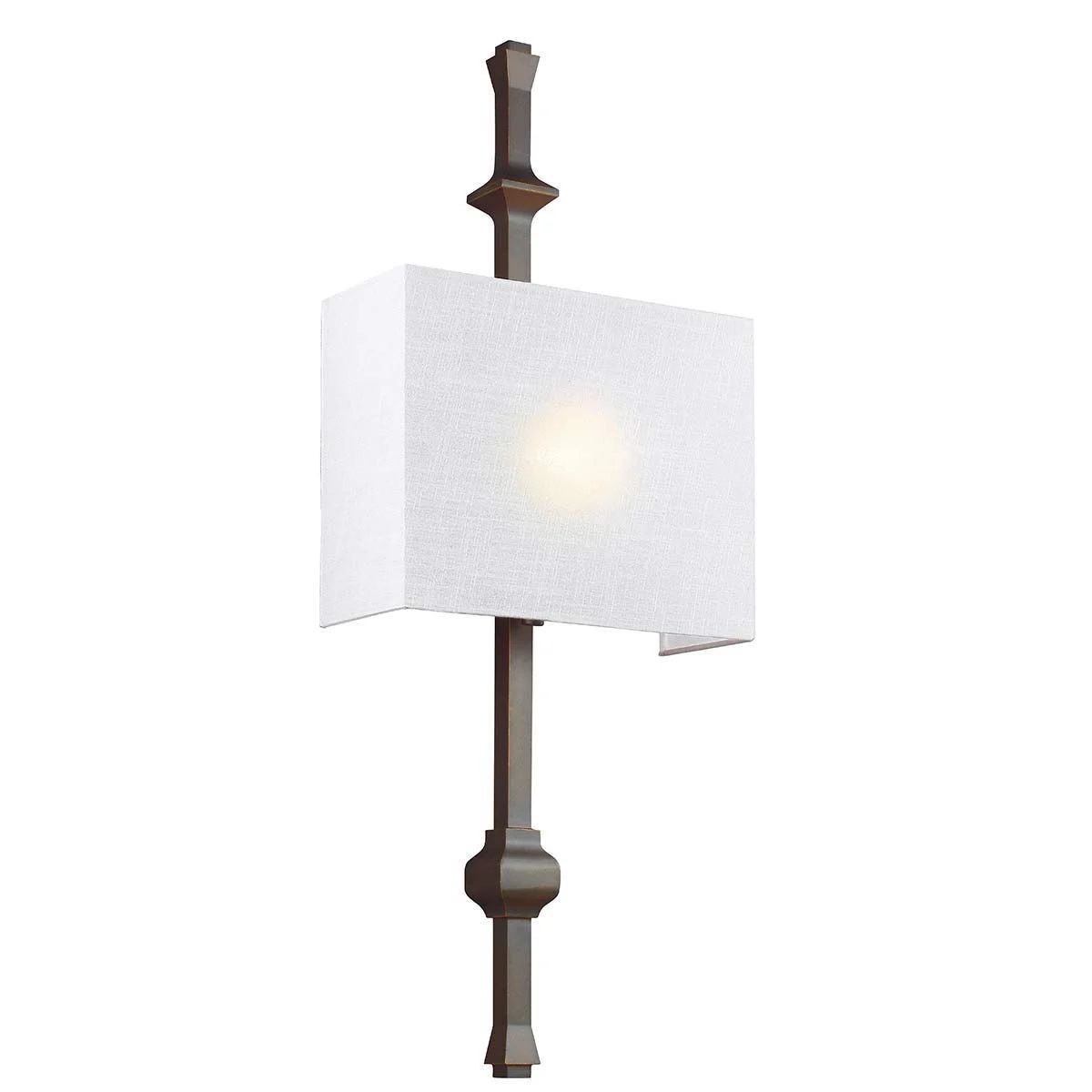 Wandlampe MERLE in Bronze Weiß B:29cm Leuchte