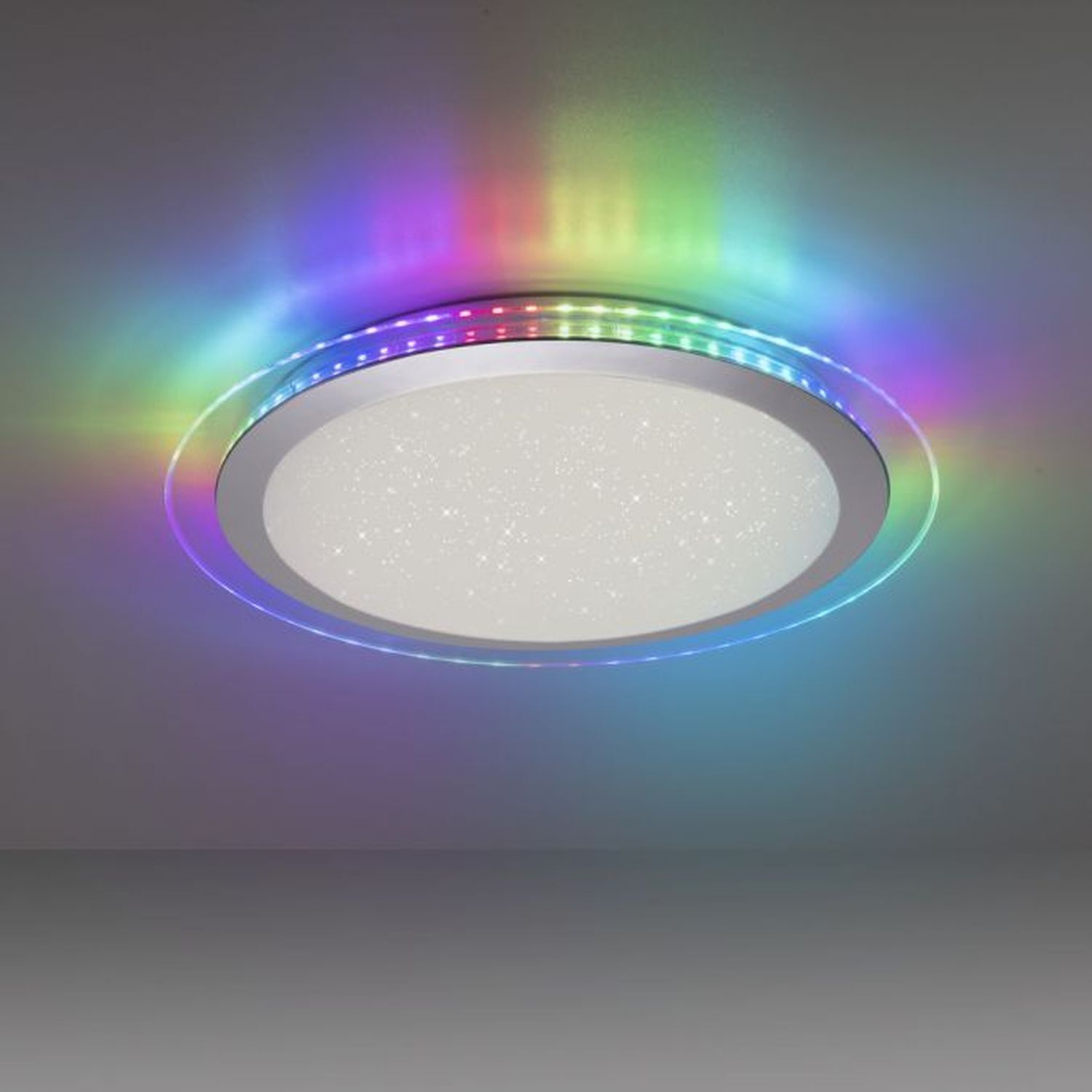 Lampe de plafonnier LED Rainbow RGB Dimmer Ø45 cm Télécommande Deckenleuchte