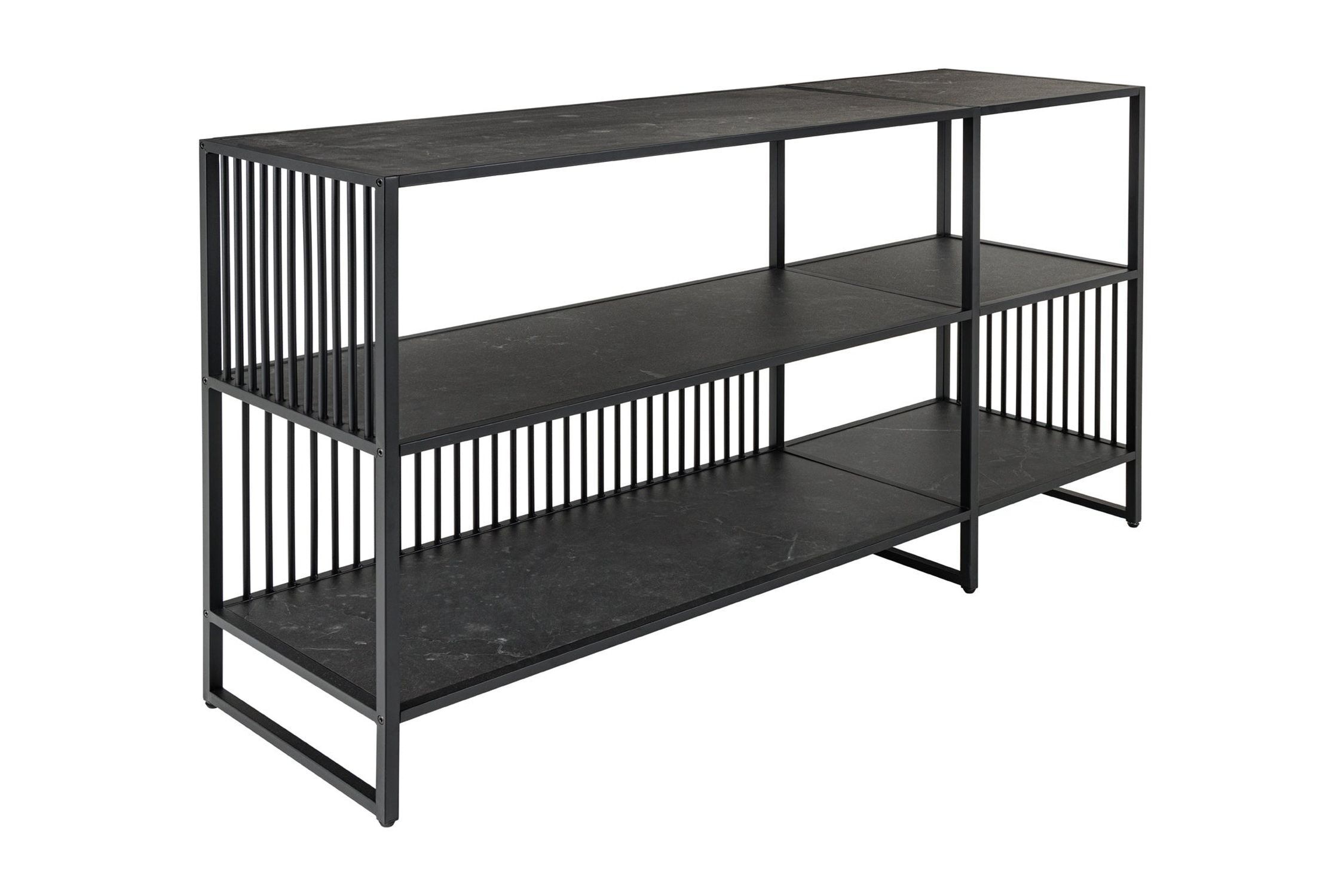 Étagère en noir 120 x 83 cm Noir Métal MDF