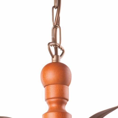Lampe à suspendre brune en métal 5xE27 Art Nouveau Table à manger