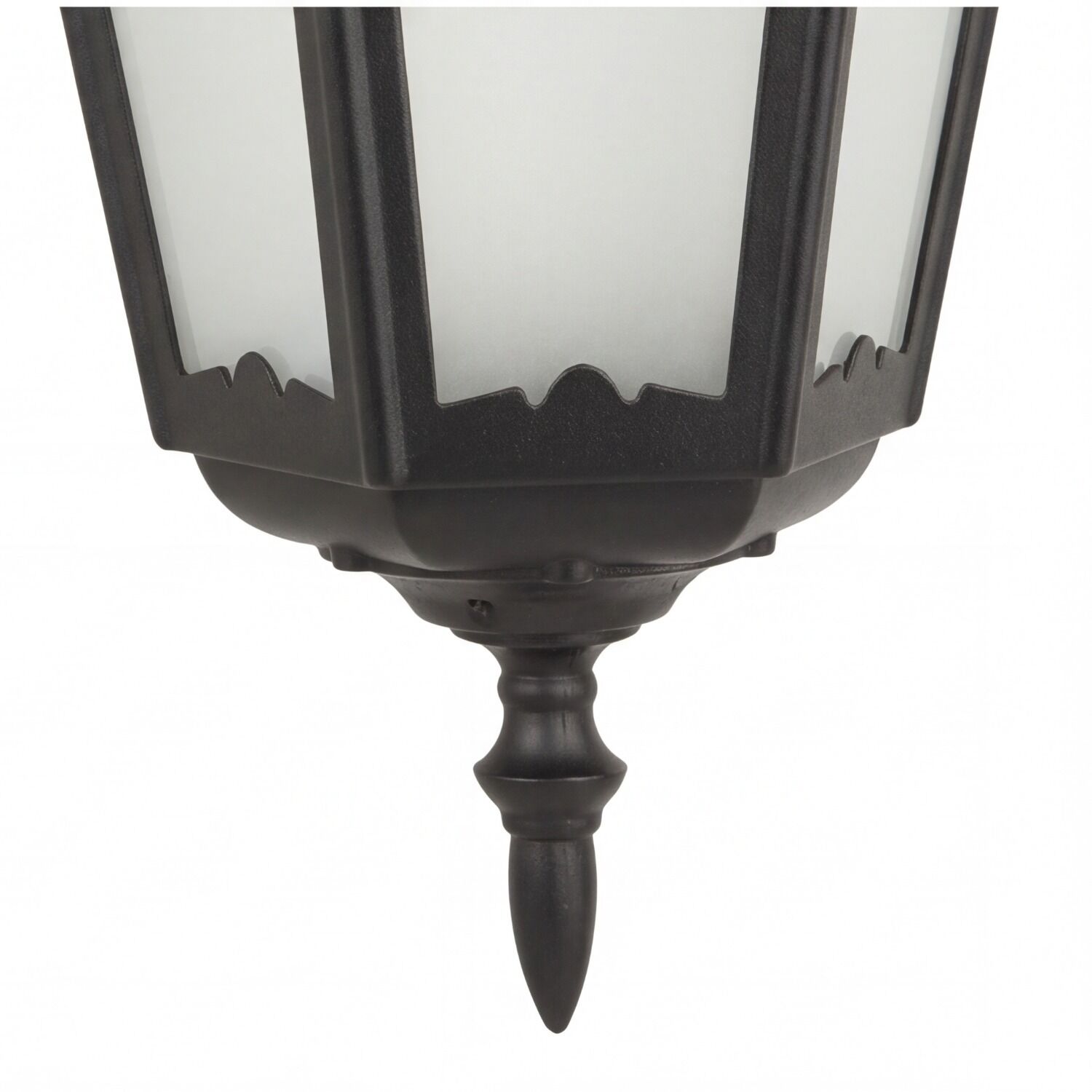 laterne, gartenslamp, metall, schwarz, hakenkappe