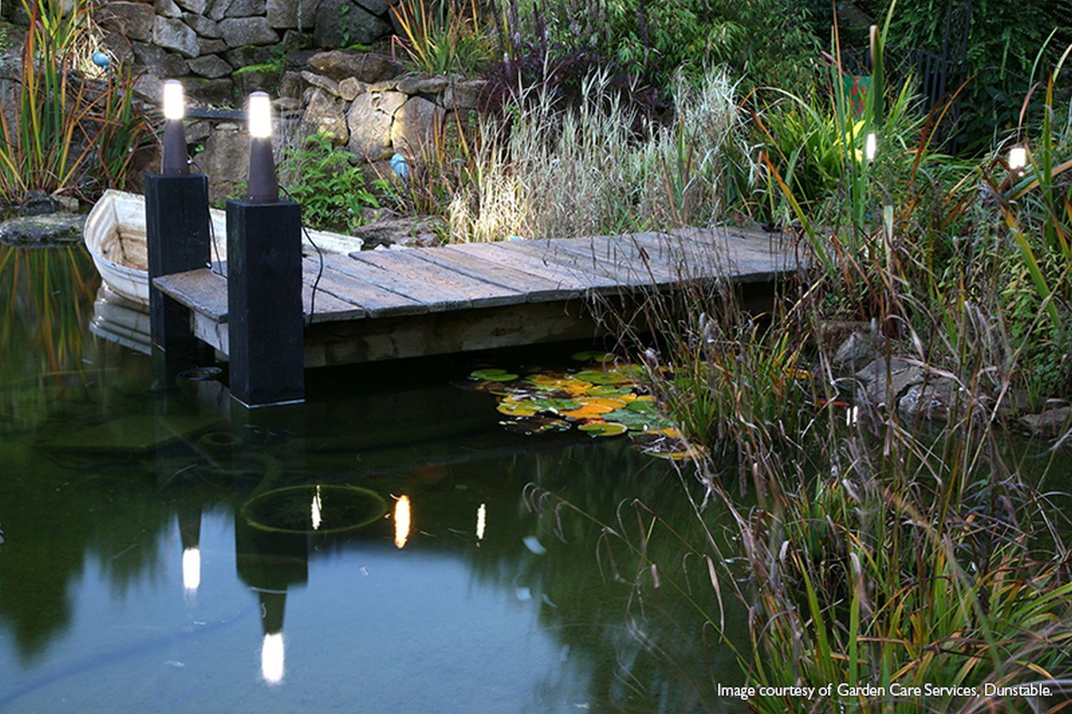LED Pollerleuchte IP54 37cm Aluminium Modern Haus Garten Natur, Draußen, Teich, Wasser, Uferpromenade