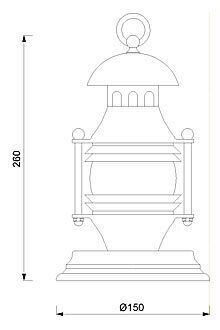 Lampe de table chromée AQUARIA Rouge Maritim Antik