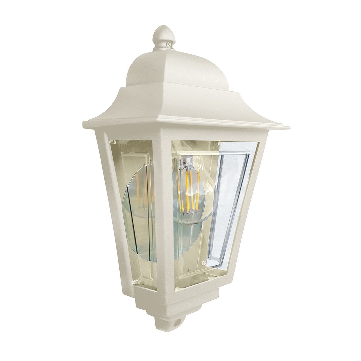 Lampe d'extérieur murale IP44 en crème rustique E27 H : 32,5 cm Lampe, Leuchte, Postfach, Laterne