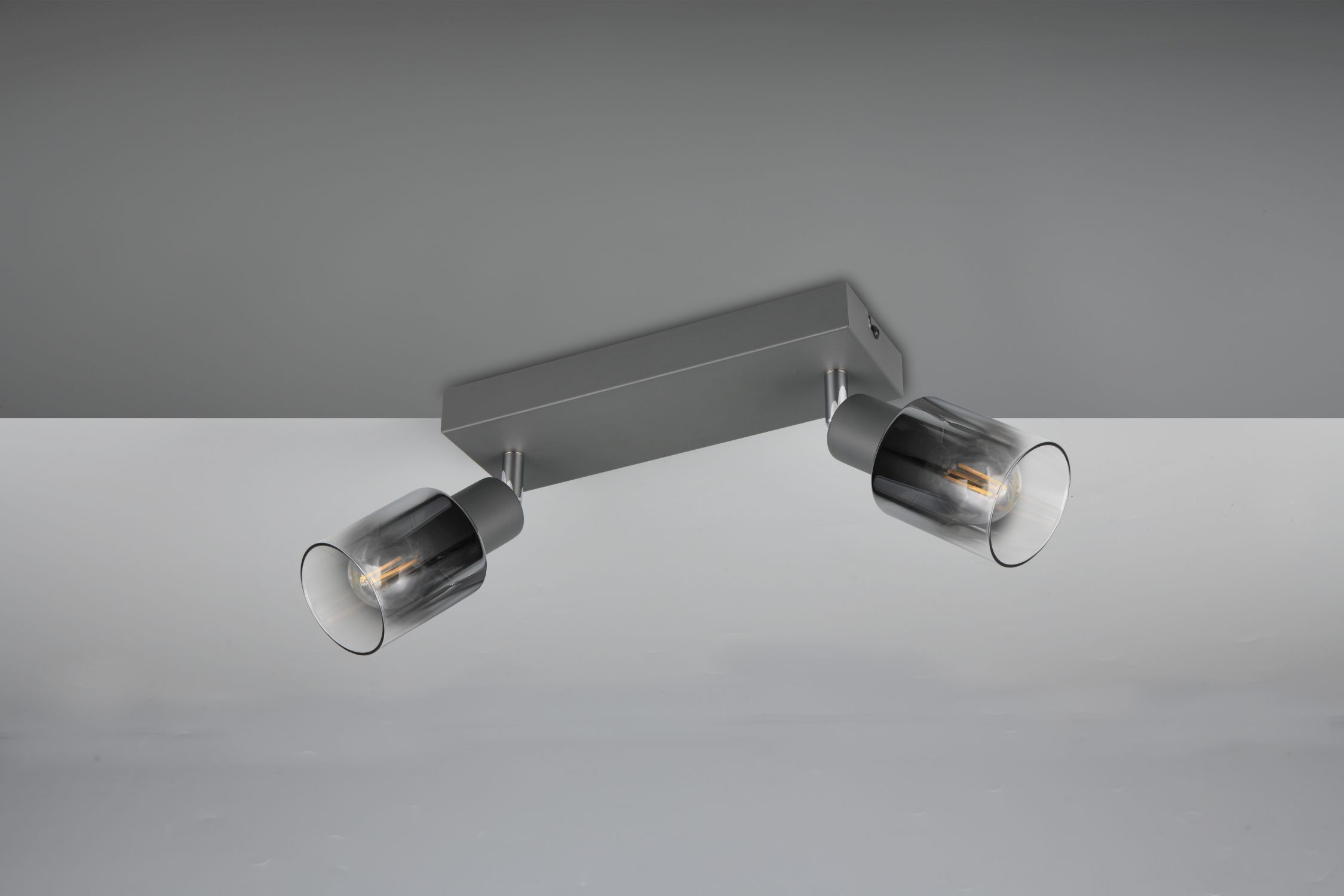 Spot de plafond flexible verre fumé métal E14 P:27,5 cm Sinken, Waschbeckenhahn, Beleuchtung