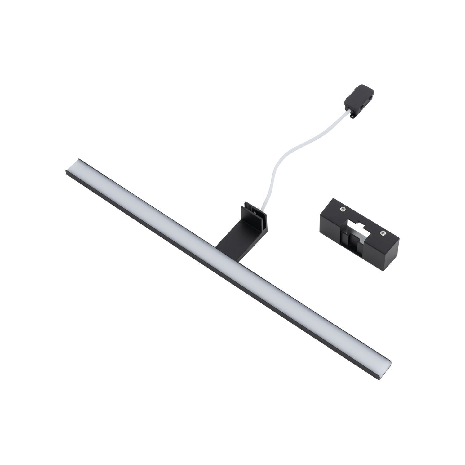 Lampe à miroir LED noire IP44 3000 K 850 lm aluminium